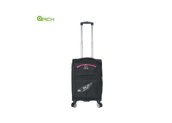 1680D polyester valise légère sac à bagages avec deux poches avant et roues tournantes