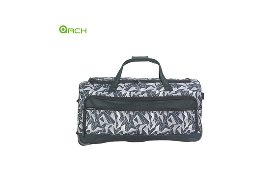 Fabricant Impression de sacs à bagages roulants en polyester avec deux poches avant