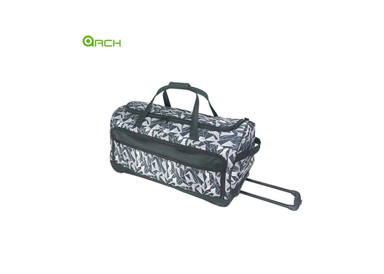 Fabricant Impression de sacs à bagages roulants en polyester avec deux poches avant